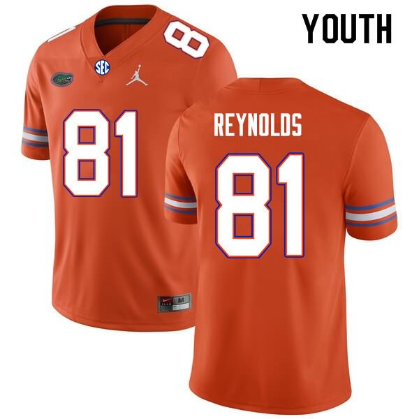 NCAA Florida Gators Daejon Reynolds Youth #81 Nike Orange Stitched Authentic College Football Jersey GRH4764LP